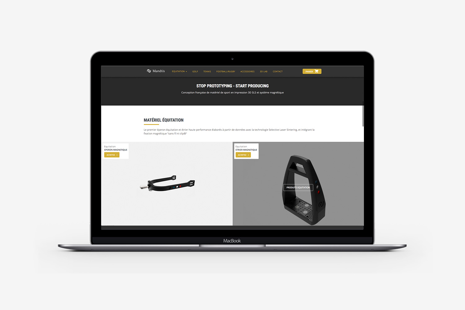 Mandtis - Développement d'un site ecommerce